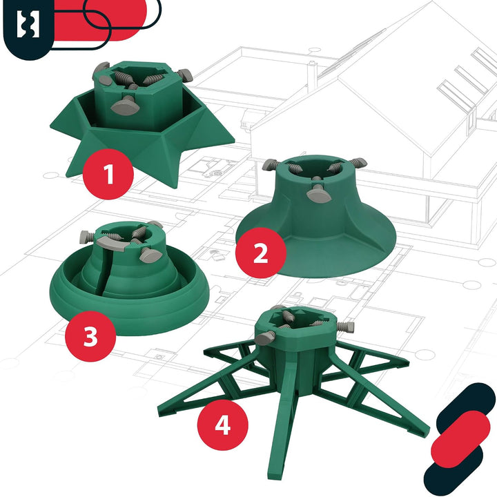 KOTARBAU® Weihnachtsbaumständer mit Wassertank - Christbaumständer - für Baumhöhe bis 2,5 m - Tannen