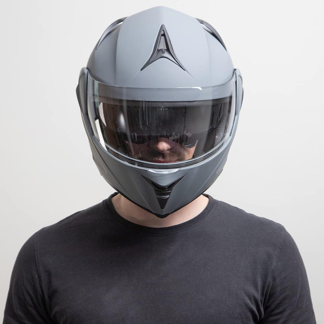 Westt Motorradhelm Herren Damen Klapphelm Jethelm mit Kinnschutz Integralhelm Scooter Roller Helm He