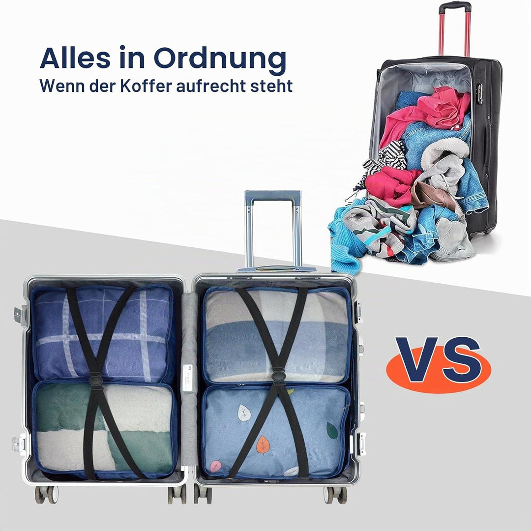 Grosse Packwürfel, 6 Stück, 40 x 30 x 12 cm, gleiche Grösse, Koffer-Organizer, 6 Stück, Reisetaschen