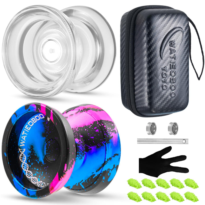 WATIEOBOO Dual-Purpose yoyo - C130 Professional Non-Rresponsive yoyos & P02 Responsive yo-yo, Alloy