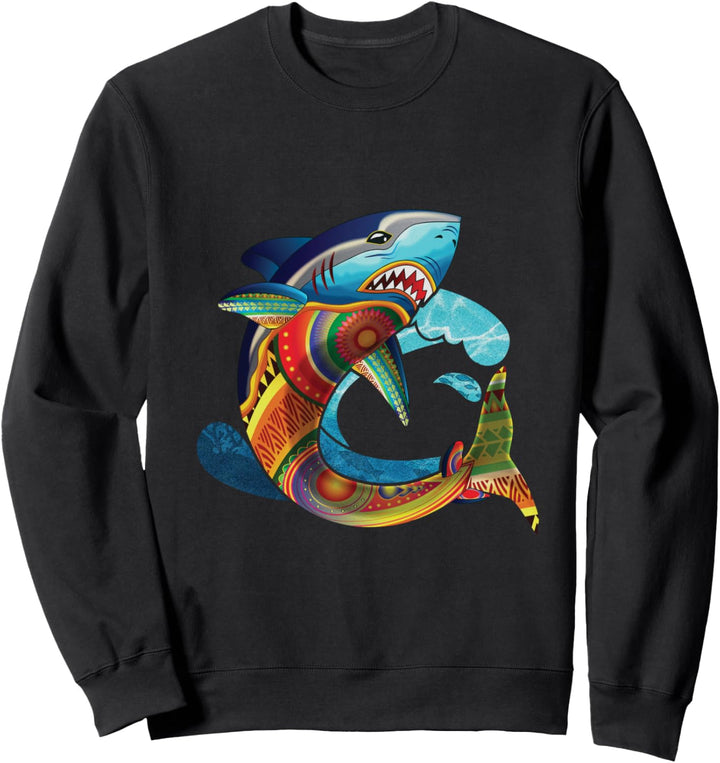 Hawaii Tribal Shark Shirt - Polynesian Ocean Beach Shark Sweatshirt