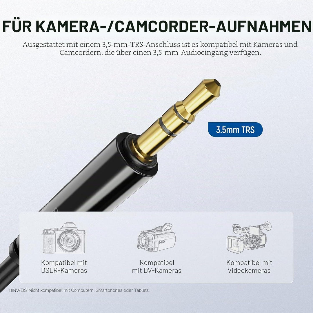 NEEWER 2er Lavalier Mikrofon, omnidirektionales Kondensator Ansteckmikrofon, kabelgebunden, für die