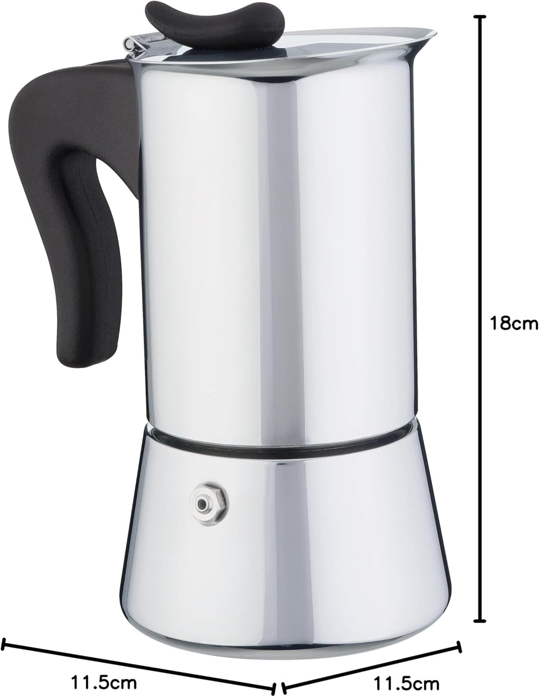 KAUFGUT 121312 Miss Splendy Edelstahl 4 Tassen Kaffeebereiter, 600 g, mehrfarbig