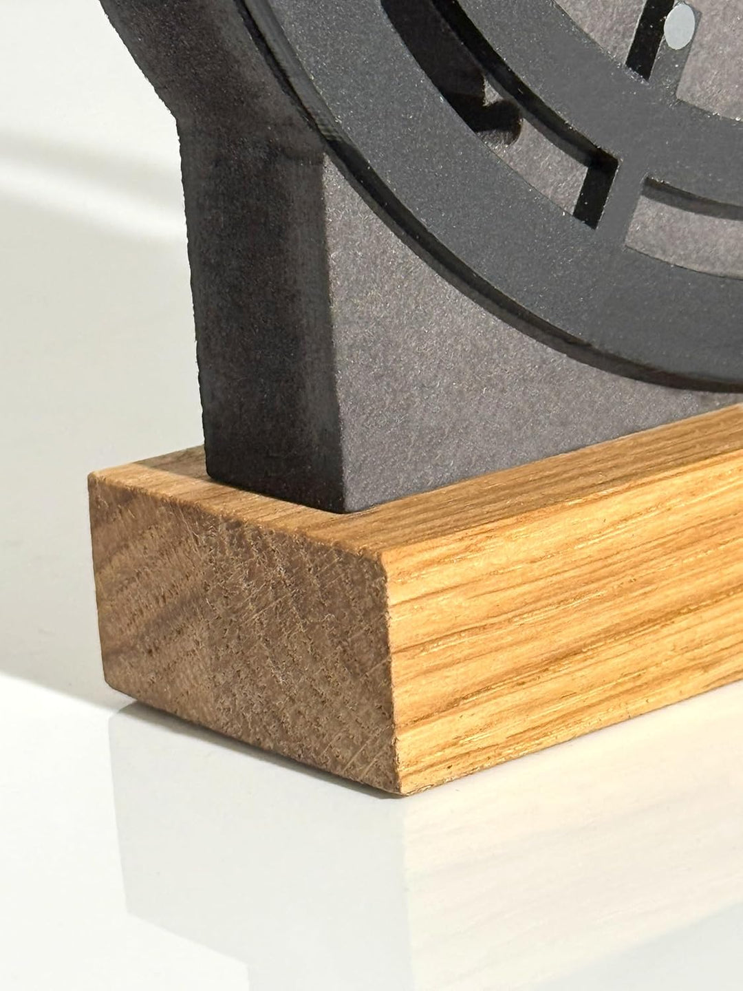 FLEXISTYLE Modern standuhr tischuhr klein aus Holz Eiche Wohnzimmer Badezimmer Uhr Holz tischuhren h