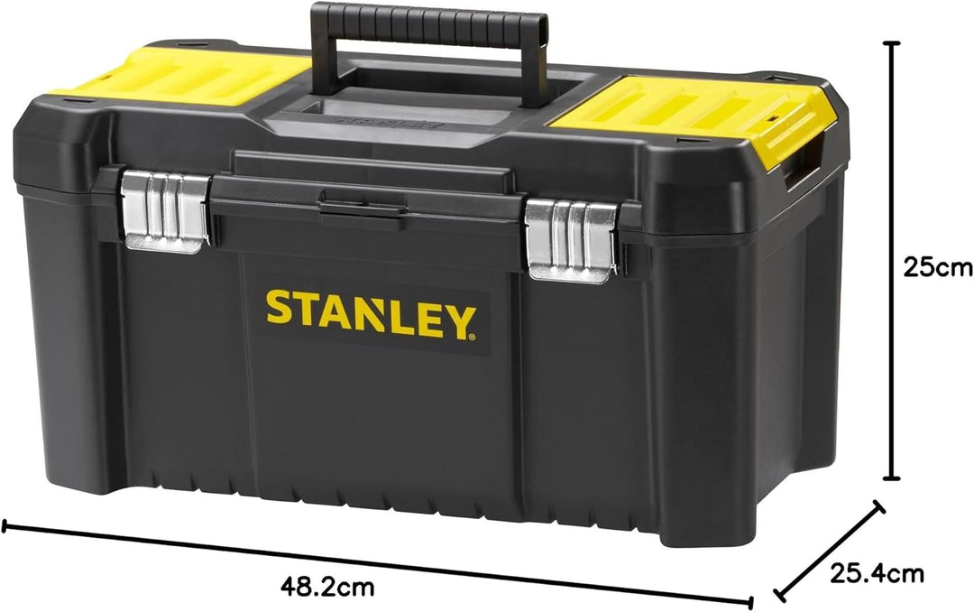 Stanley Werkzeugbox/Werkzeugkasten & Werkzeugbox Millenium (16 Zoll, mit herausnehmbarer Ablage, zwe
