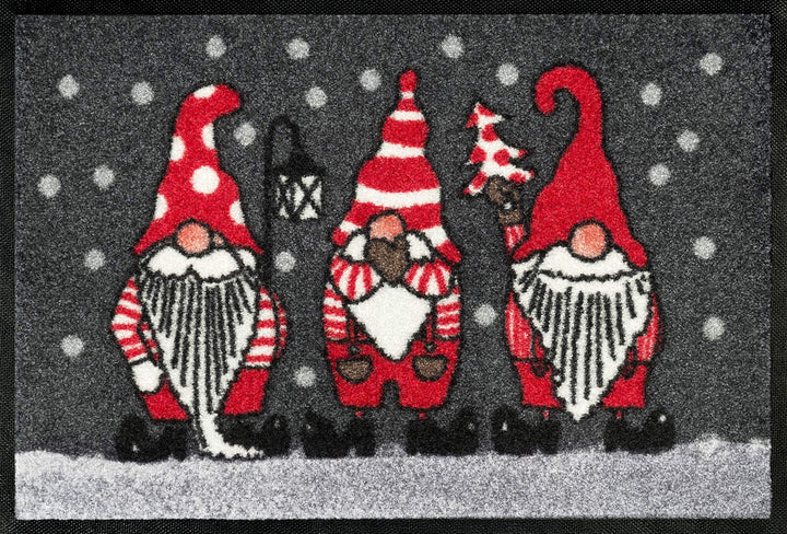 Wash+Dry Fussmatte, Winterzwerge 40x60cm, innen und aussen, waschbar 40 x 60 cm, 40 x 60 cm