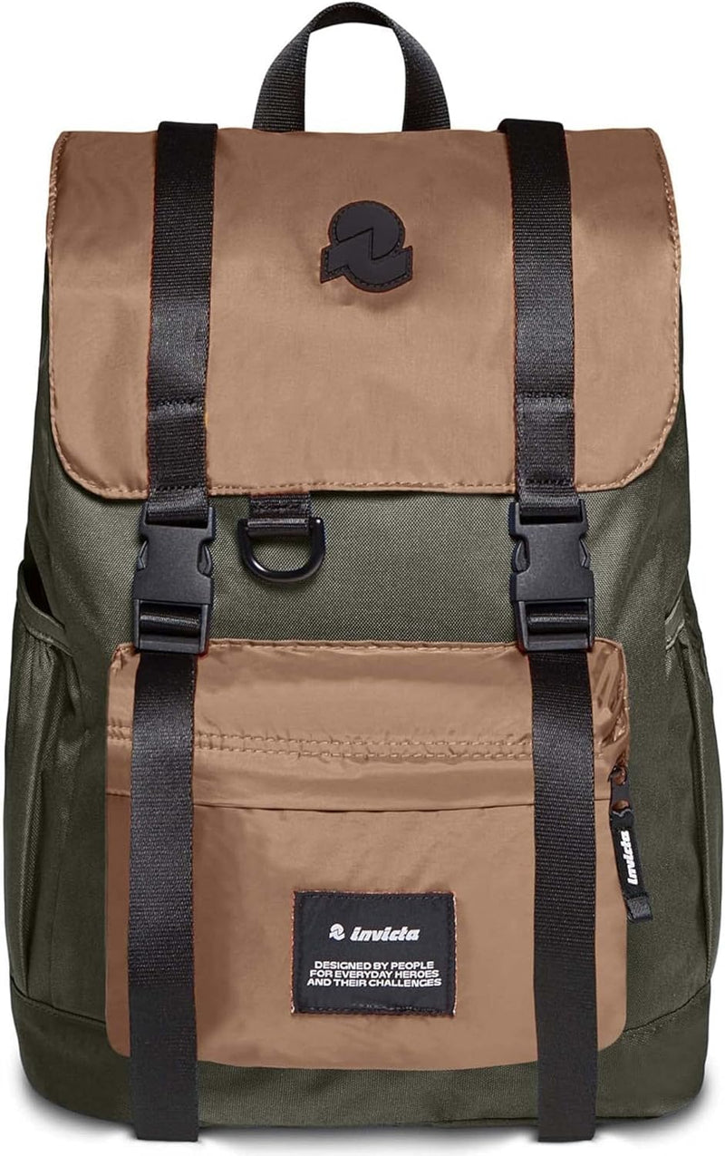 INVICTA CHAT COLORBLOCK, Rucksack aus nachhaltigem Stoff, Praktisch & Unisex, Leicht, kompakt, mit L