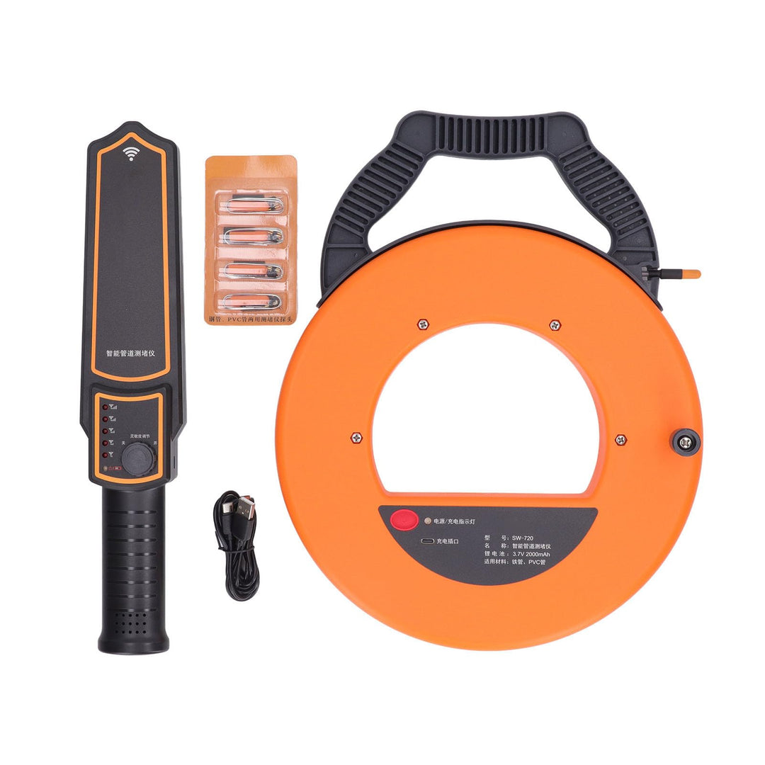 Rohrsucher, Wasserrohr-Verstopfungsdetektor für PVC-Kunststoff-Metall, 20 M Reichweite, Wandscanner,