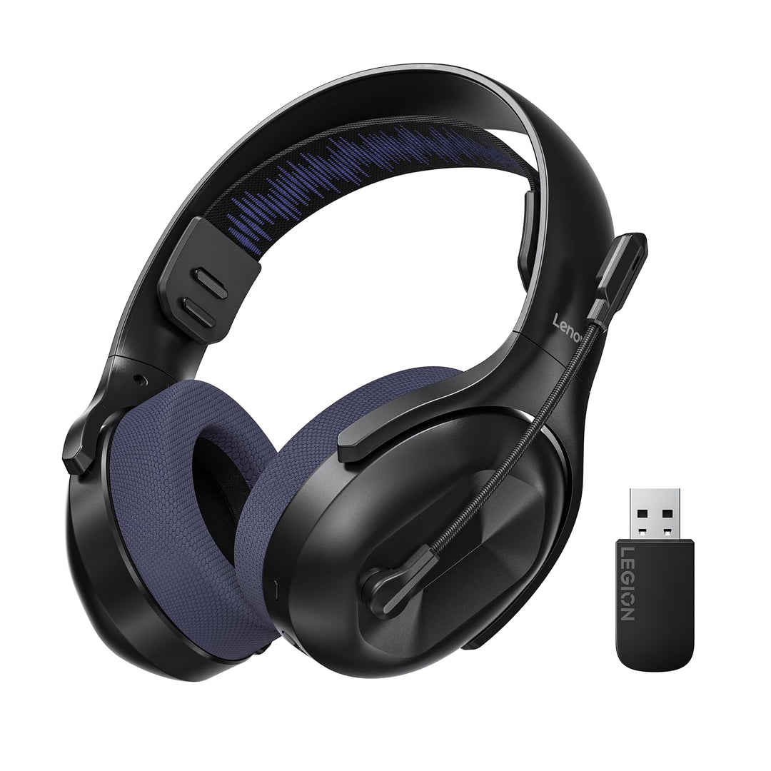 Lenovo Legion H410 Wireless Gaming Headset | Gaming Kopfhörer | schwarz-dunkelviolett