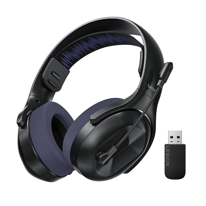 Lenovo Legion H410 Wireless Gaming Headset | Gaming Kopfhörer | schwarz-dunkelviolett