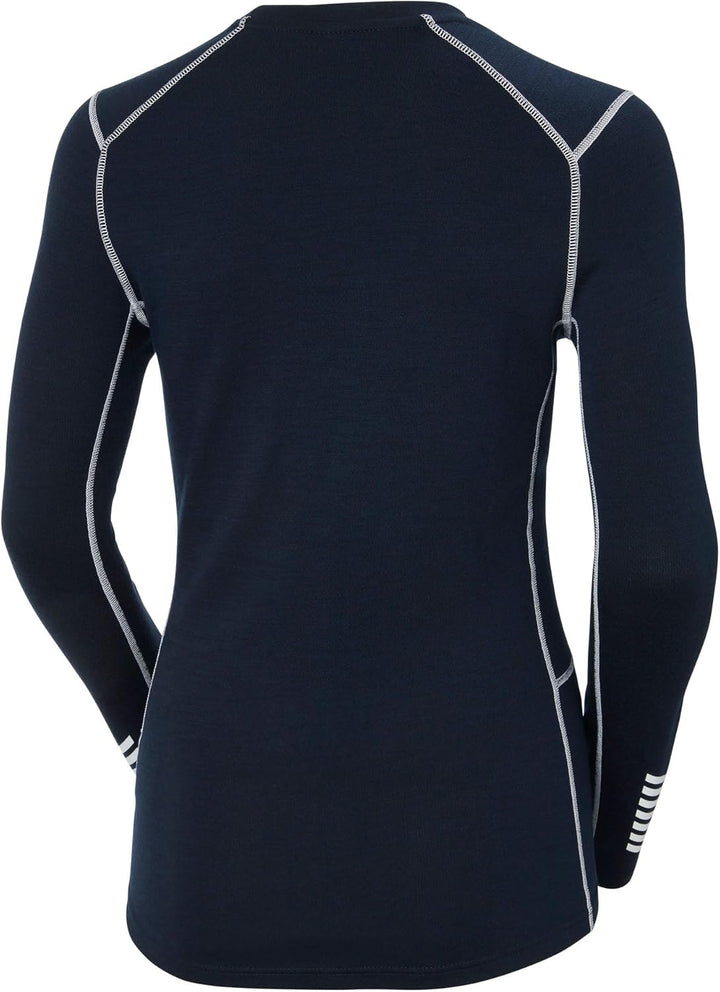 Damen Helly Hansen W Lifa Merino Midweight Crew, Marineblau, L
