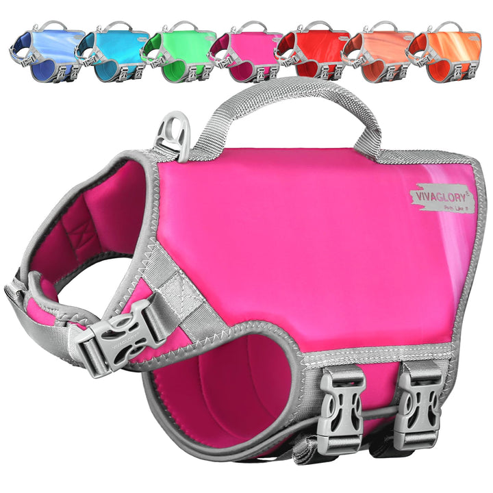 VIVAGLORY Hunde Schwimmweste Neoprene Hundeschwimmweste, S, Windrosa | Verstellbar &amp; Auftrieb for Hu