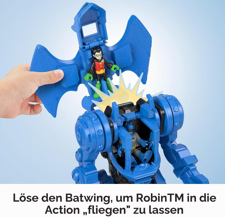 Fisher-Price IMAGINEXT DC Super Friends - Batman Robo-Kommandozentrale Spielset mit abnehmbarem Robo