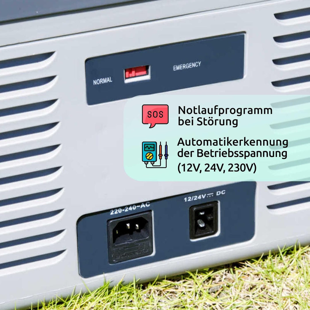 Prime Tech Kompressor-Kühlbox Pro-Line 28/40/50/60 Liter inkl. Solarpanel, bis -22 Grad, 12/24/230 V