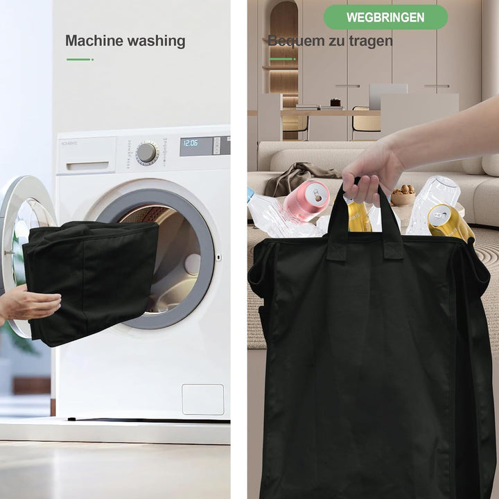 ADEL DREAM 100L 2 Fächer Pfandflaschen Sammelbehälter mit Deckel Gross Pfandflaschen Aufbewahrung le