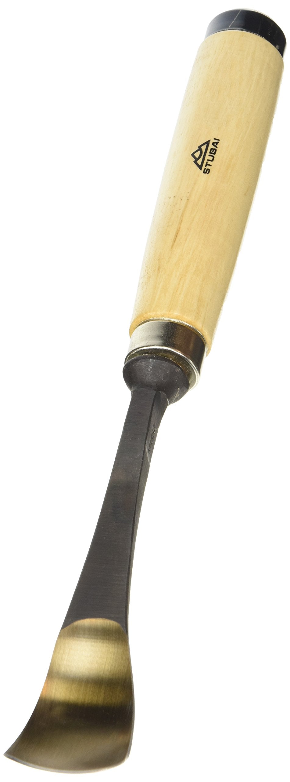 STUBAI Stemmeisen Stechbeitel Serie 52 - Form 26 | Gekröpftes Hohleisen 40 mm, mit Holzgriff, zum Vo