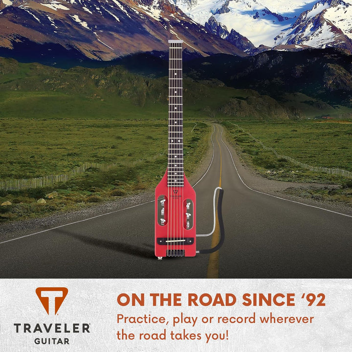 Traveler Guitar Ultra-Light, akustisch-elektrische Gitarre, Vintage rot (ULA VRDM), Vintage rot