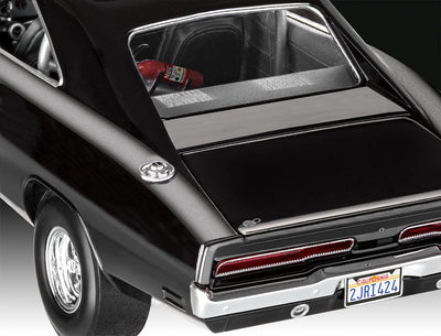 Revell 07693 Dominics 1970 Dodge Charger, Automodell 1:25 zu der bekannten Filmreihe, 21,6 cm The Fa