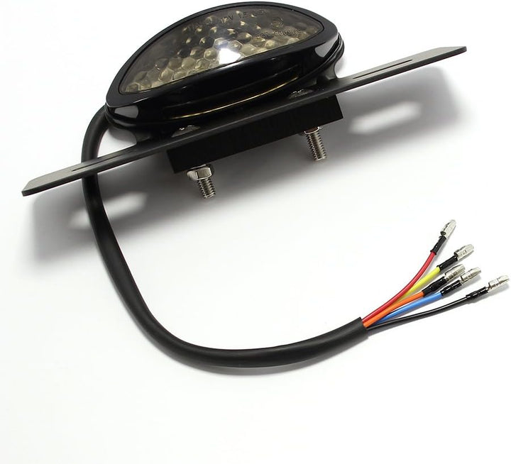 DREAMIZER 19 LED Motorrad Rücklicht Integriertes Nummernschild Bremsleuchte hinten für Racer Bobber