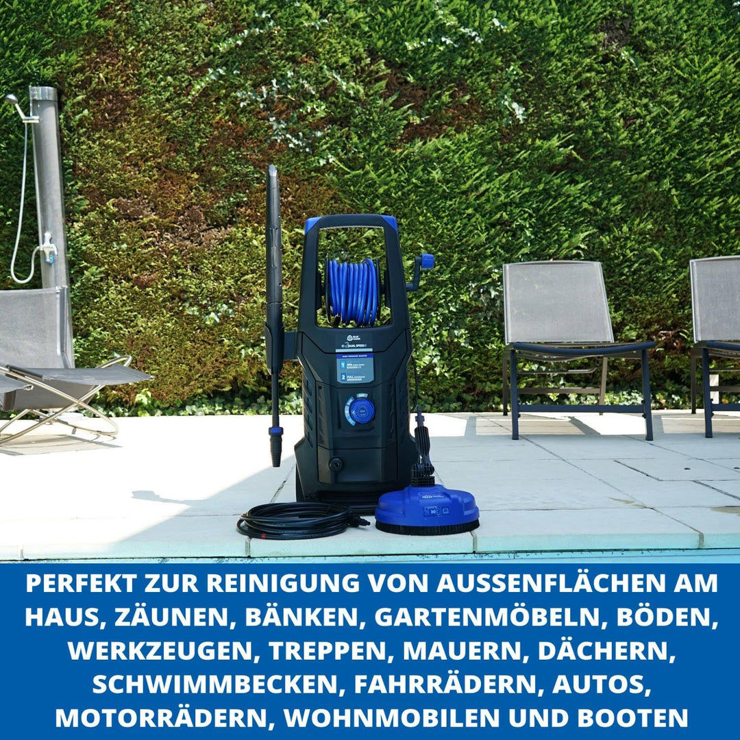 AR Blue Clean Hochdruckreiniger e-2DUALSPEED D mit Dual Speed System, Rohrreinigersonde und Patio Cl