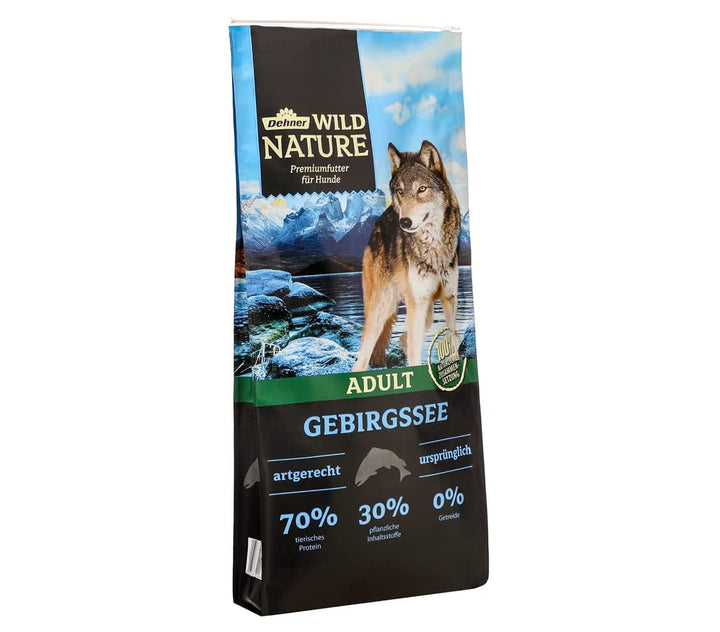 Dehner Wild Nature Hundefutter Gebirgssee, Trockenfutter getreidefrei / zuckerfrei, für ausgewachsen