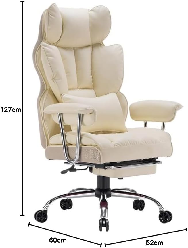 Efomao bürostuhl,PU Leder bürostuhl ergonomisch,schreibtischstuhl,Office Chair 150KG,Verstellbarer D