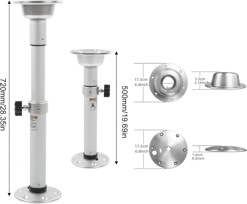 Wohnmobil-Tischständer, KIMISS 540‑760 Mm Wohnmobil-Tischsockel, Abnehmbare Teleskop-Tischbeine für