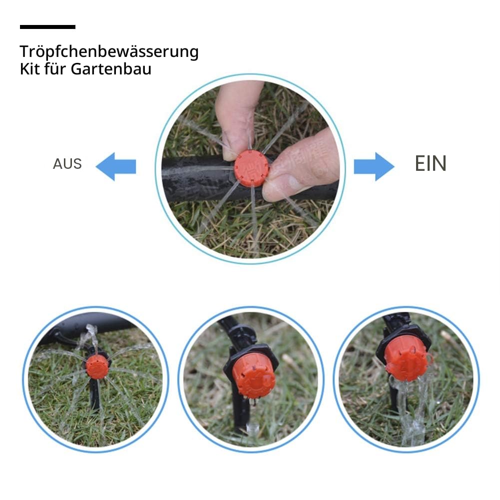 300 pcs Einstellbare Micro Drip Tropfer Tropf bewasserung T Steckverbinder Gartenschlauch Befestigun
