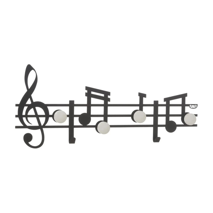 Arti & Mestieri Musica - Design Garderobe 100% Made in Italy - aus Eisen, 70 x 30 cm - Schwarz geprä