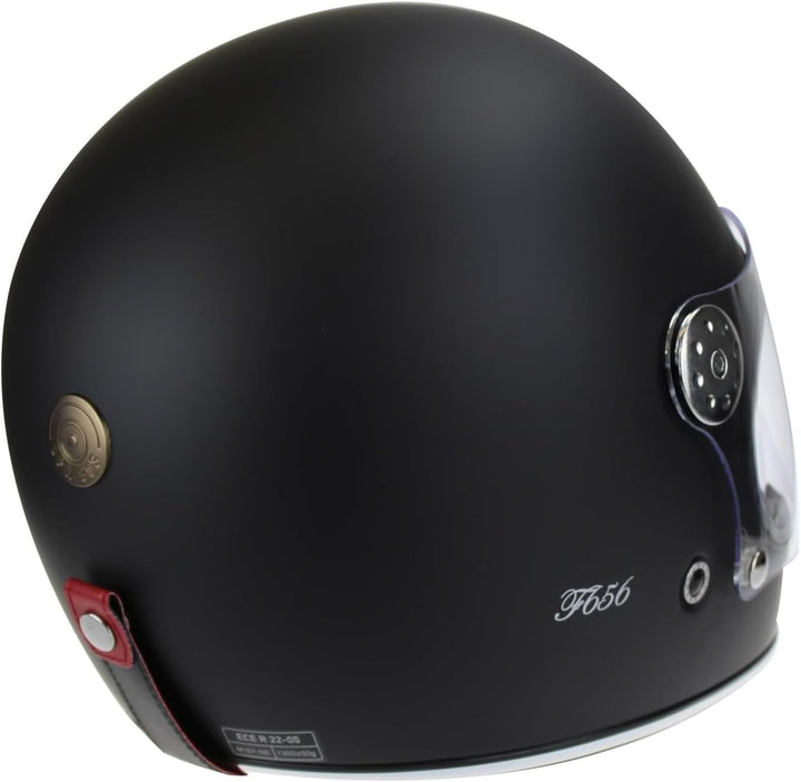F656 Vintage Retro Full Face Motorcycle Helmets - Fibreglass Motorbike Helmets ECE Approved Crash He