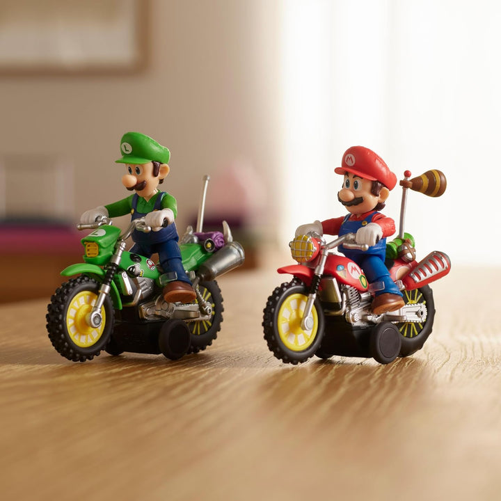 „Super Mario Galaxy“-Film: Mario mit Motorrad – 2,5" / 6,35 cm grosse Actionfigur, offiziell lizenzi