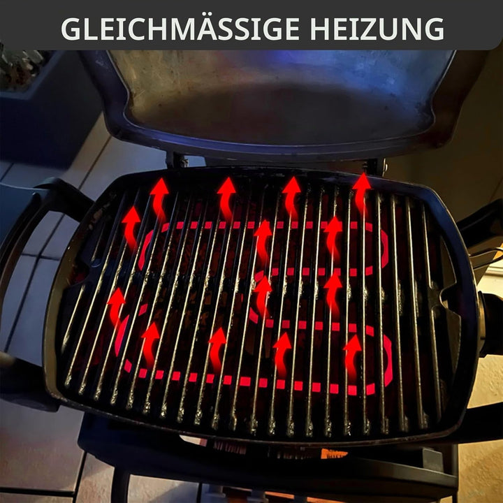 Kingsea Ersatzteil Heizelement Kompatibel mit Weber Q140, Q1400 Grill,Rostfreie Stähle Heizspirale,6