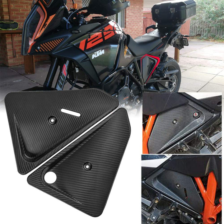 LoraBaber Carbon Motor Mittelrahmen Abdeckung Links Rechts Verkleidungsblech Abdeckung für KTM 1090
