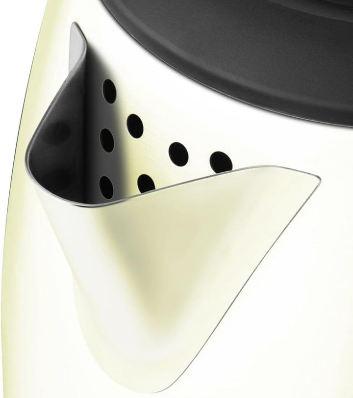 Emerio Wasserkocher aus Edelstahl, 1.0L Volumen, 2000 Watt, 360° Basis, Edelstahl Beige, Beige
