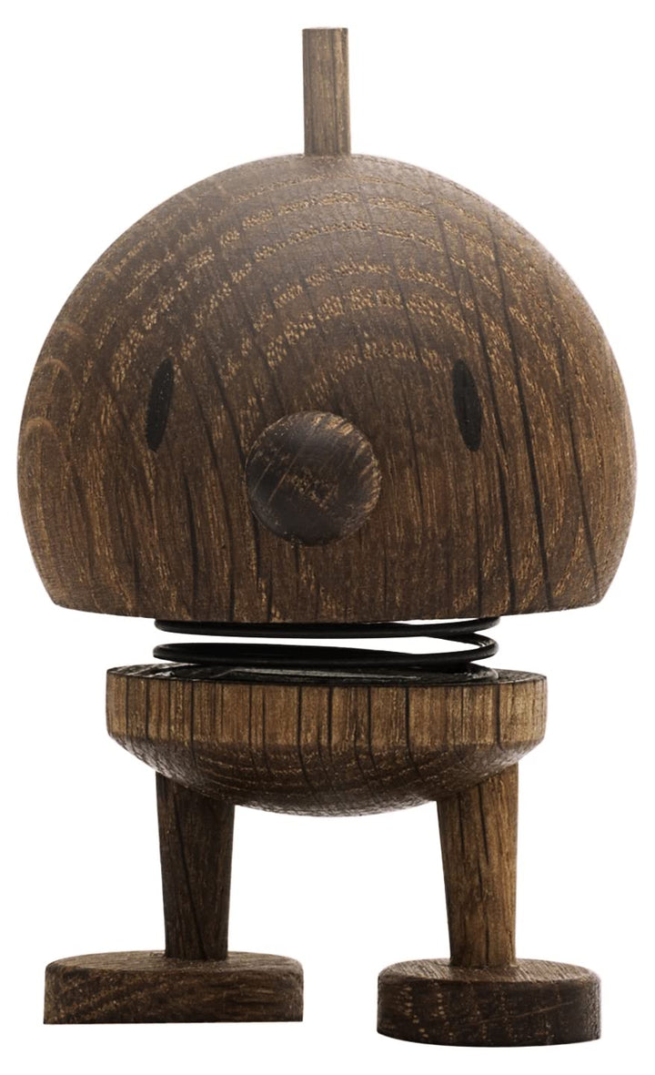 Hoptimist - Skandinavisches Design - Small Bumble aus Holz - Höhe 8 cm, Durchm. 5 cm - Smoked Oak S