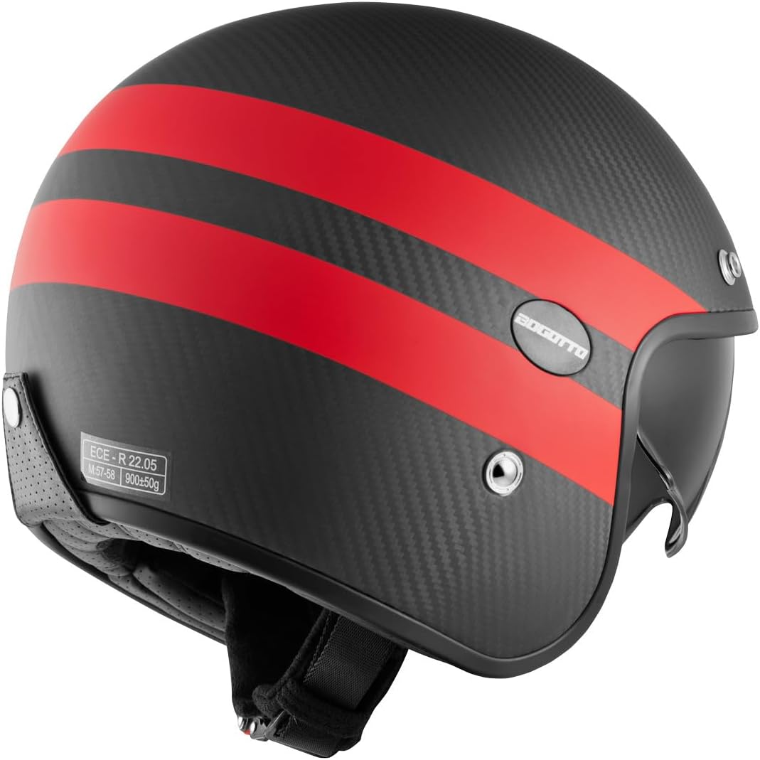 Bogotto V587 Crono Carbon Jethelm (Black Matt/Red,S) S Schwarz Matt/Rot, S Schwarz Matt/Rot