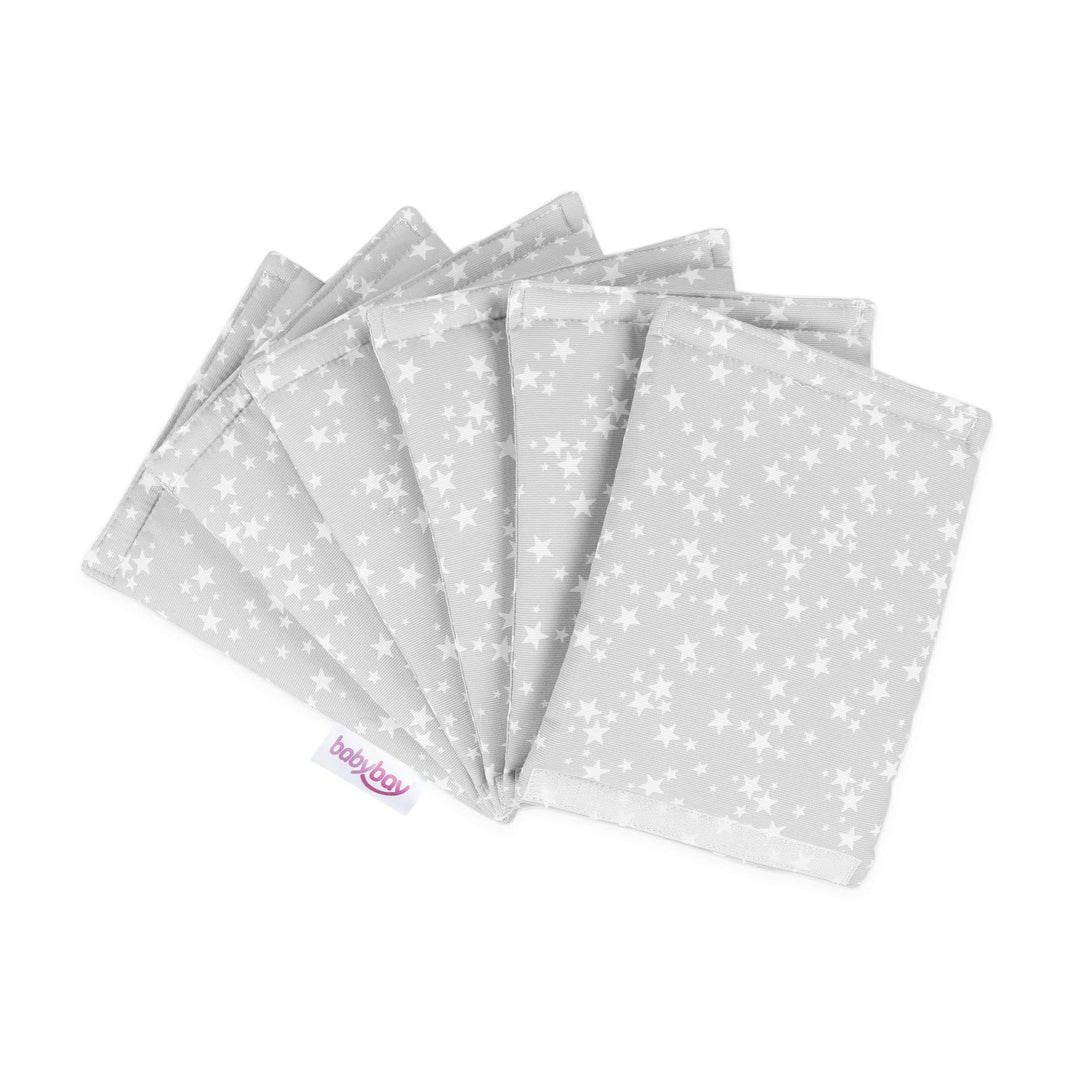 babybay Nestchen Ultrafresh Piqué passend für Modell Original, perlgrau Sterne weiss