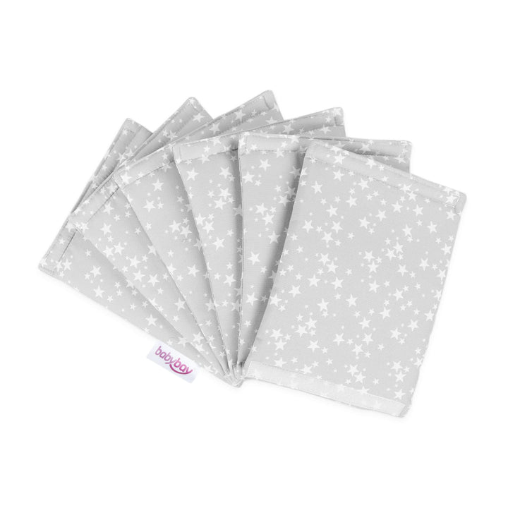 babybay Nestchen Ultrafresh Piqué passend für Modell Original, perlgrau Sterne weiss