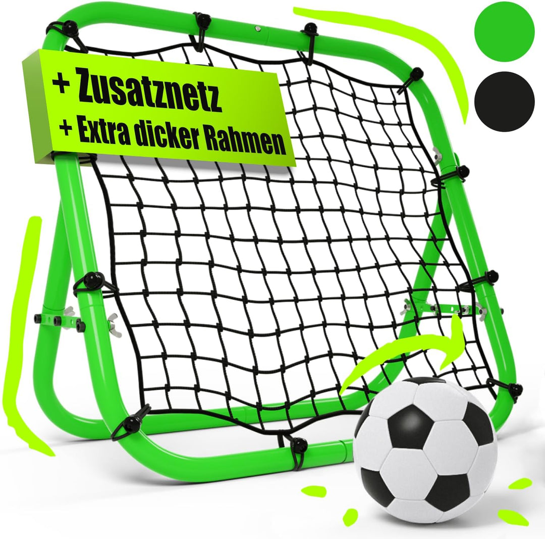 BENTSON Rebounder für Fussball Kinder und Profis I Inkl. Ersatznetz I Robuster Rahmen I Auch für Han