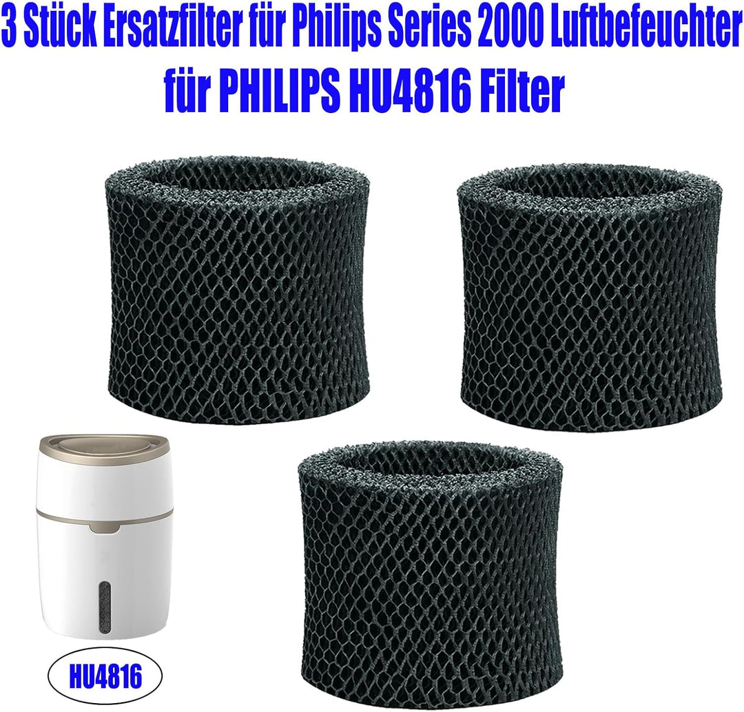 3er FY2402/30 Ersatzfilter für Philips Series 2000 Luftbefeuchter | Activated Carbon Upgrade Filter