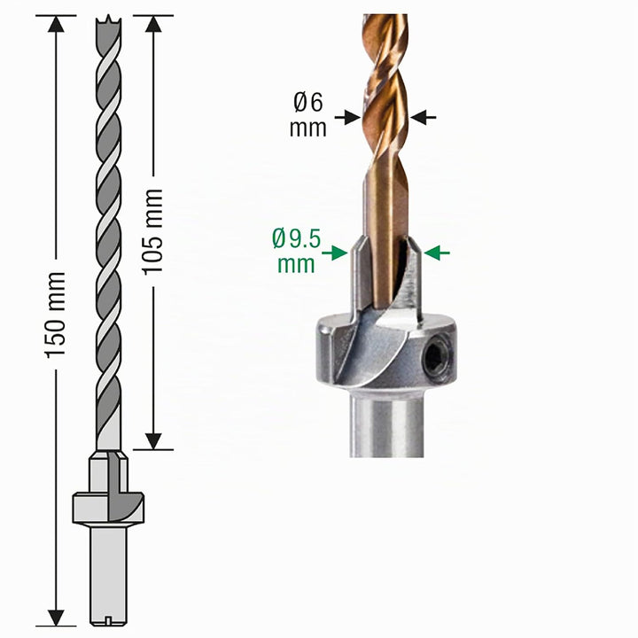 SPAX Bohrer-Senker Bit-Schritt Bohrer 1/4/6,5 mm 5000009186069
