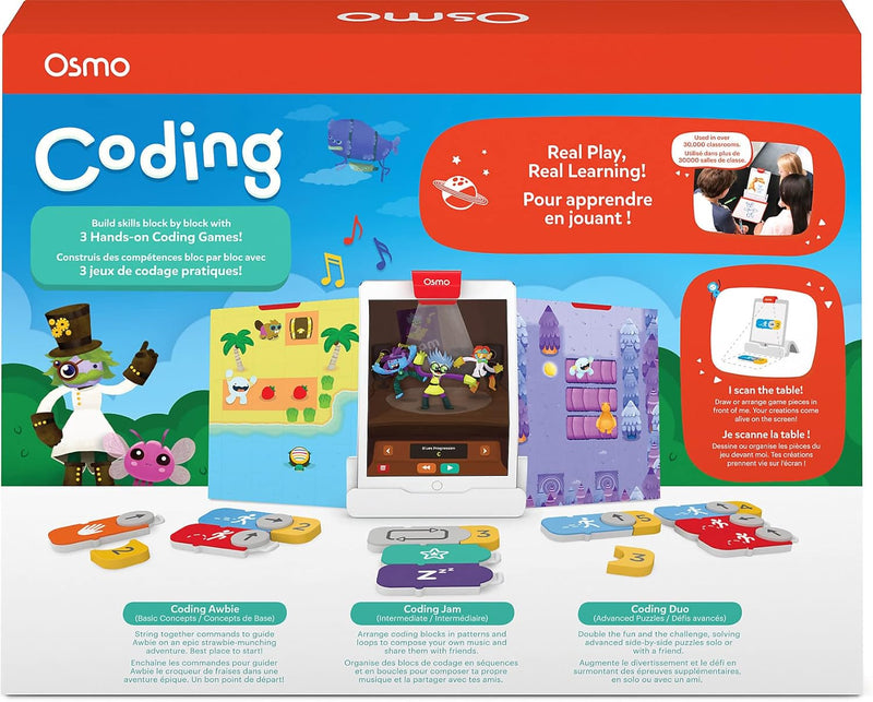 Osmo - Coding Starter Kit for iPad - 3 Hands-on Learning Games - Ages 5-10+ - Learn to Code, Coding