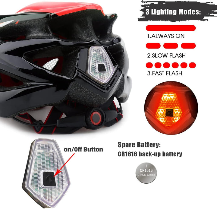 Fahrradhelm Herren,Shinmax Fahrradhelm Damen mit Licht Fahrradhelm mit Visier Abnehmbar Helm Fahrrad