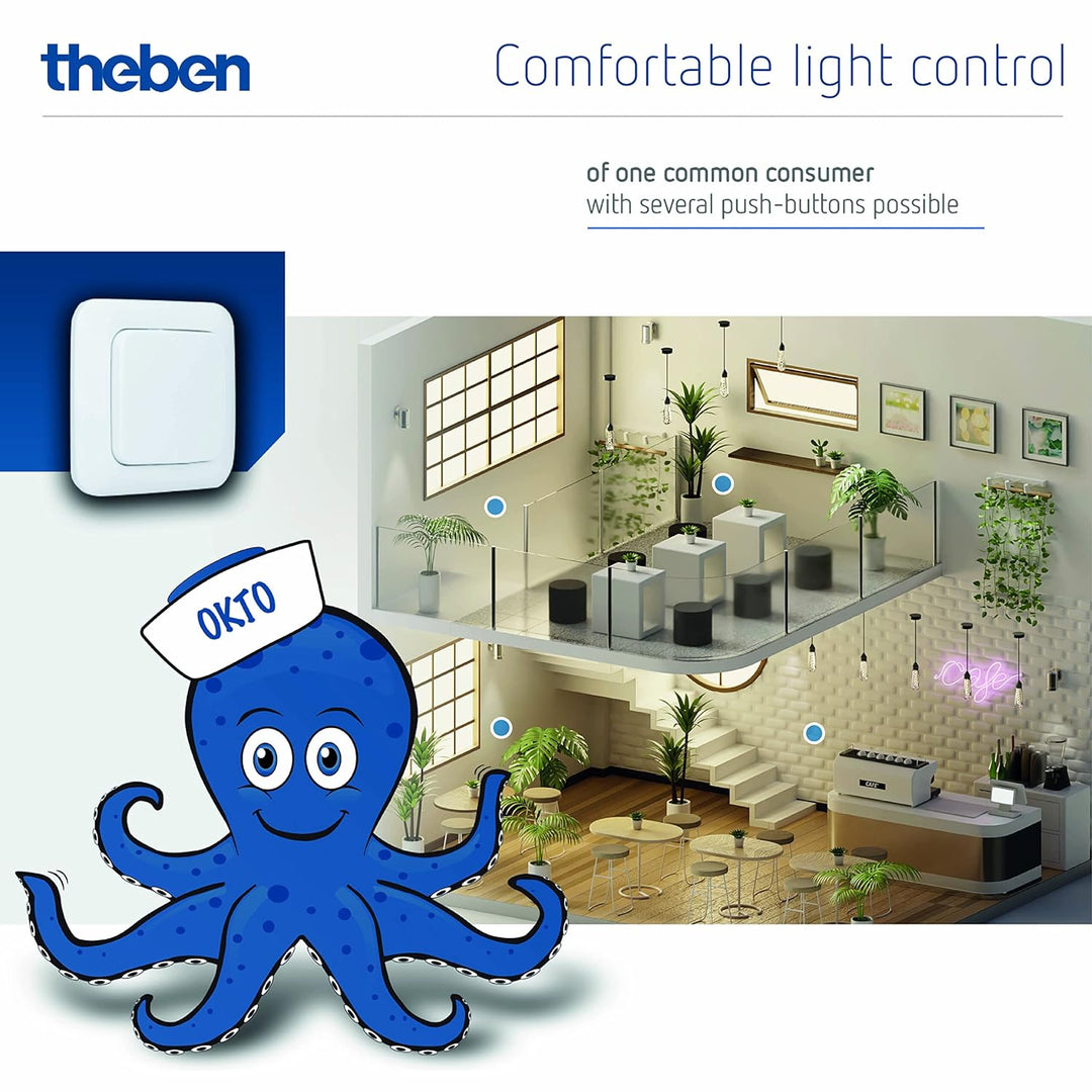 Theben 3120131 Okto ES12-UC Elektronischer Stromstossschalter I 1 Schliesser I Potenzialfreier Multi