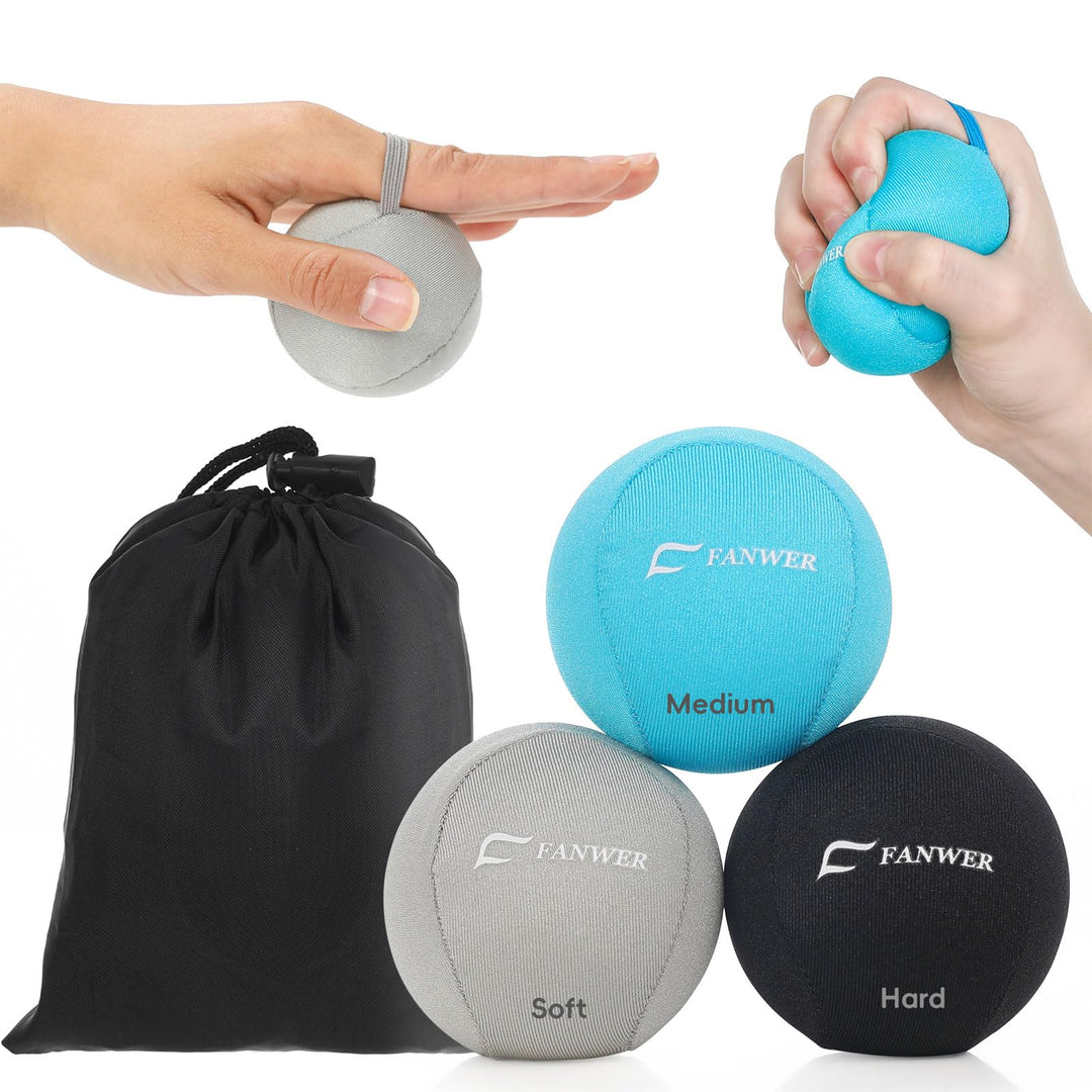 Fanwer 3er-Set Stressball für Erwachsene, Knetball für Angst und Stressabbau, Gel Antistressball mit
