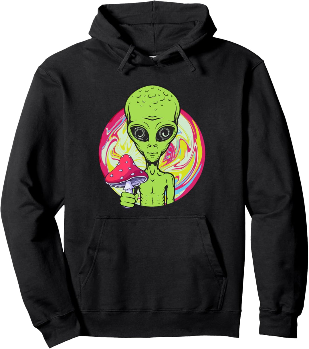 EDM Trippy Alien Friend Cool Pullover Hoodie