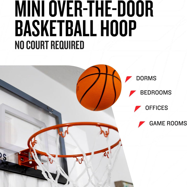 Franklin Sports Mini-Basketballkörbe – Kinder Indoor über der Tür Mini Hoop + Basketball Sets – Perf