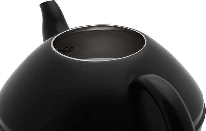Bredemeijer grosse Schwarze doppelwandige Edelstahl Teekanne 1.4 Liter - isolierende Kanne für länge