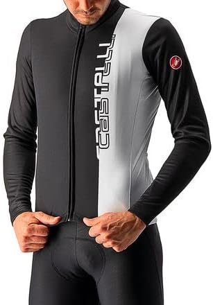 CASTELLI Herren Traguardo Jersey Fz Sweatshirt XS Hellschwarz/Weiss, XS Hellschwarz/Weiss