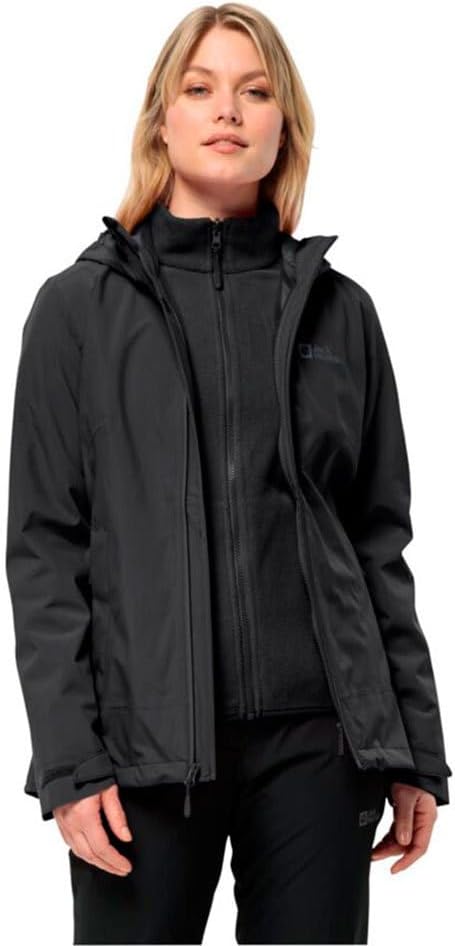 Jack Wolfskin Damen Moonrise 3in1 Jkt W Jacket XS Schwarz, XS Schwarz